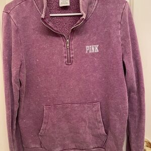 Victoria's Secret PINK Purple Quarter-Zip Sweatshirt